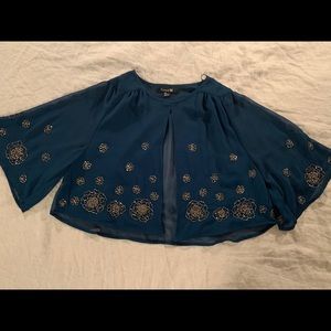 VINTAGE EMBELLISHED CAPE WITH SLEEVES
